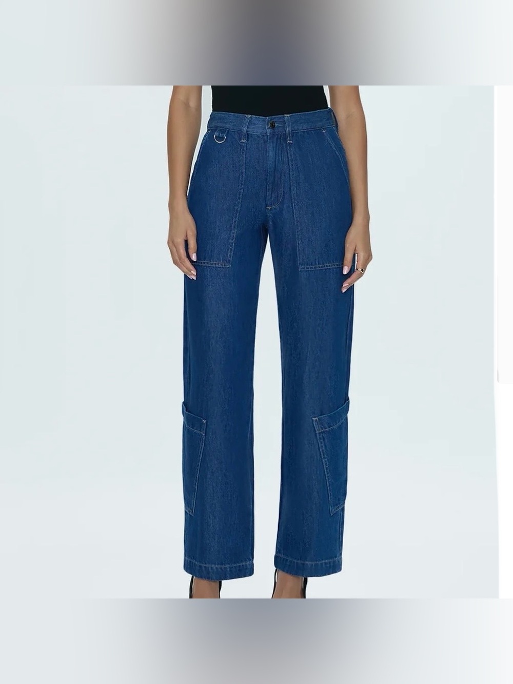 NWT Pistola Benton Wide Leg Baggy Cargo Jeans Size 31